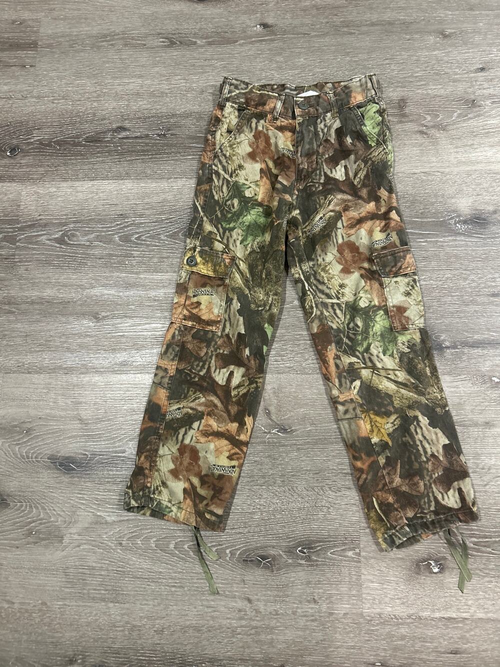 Vtg Bell Ranger Advantage Timber Camo Cargo Pants Youth 10